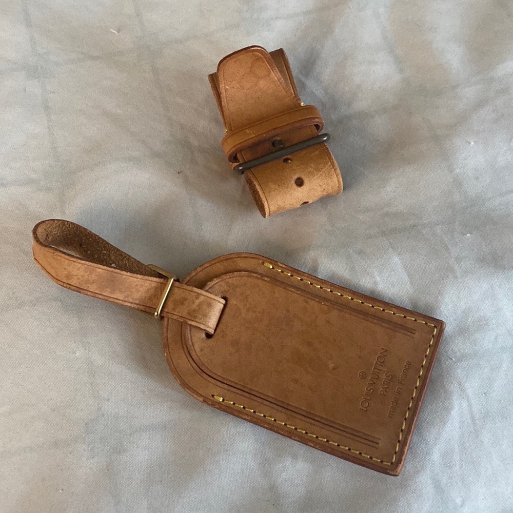 Louis Vuitton Luggage Tag And Poignet Set